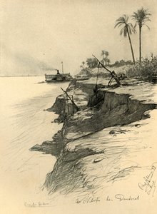 Am Ufer des Nils bei Dendera, Ägypten, 1898
