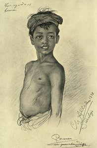 Pesamen - ein javanischer Junge aus Surubaya, Java, 1898