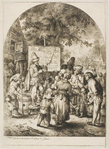 Balladensänger auf einem Jahrmarkt von Christian Wilhelm Ernst Dietrich