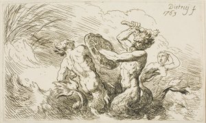 Schlacht der Tritonen von Christian Wilhelm Ernst Dietrich