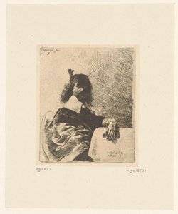 Mann mit Brille in der Hand von Christian Wilhelm Ernst Dietrich