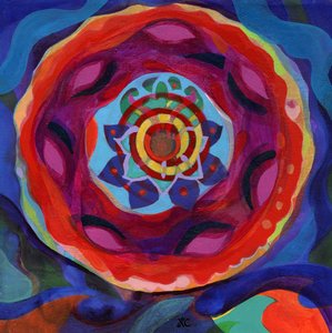 Meditation 4 Radiance Mandala, ca. 2017 von Christina Saj