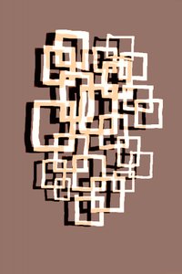 Überlappende geometrische Quadrate