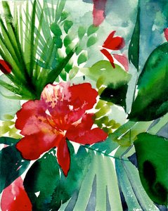 Lebendige Tropenblüte von Christine Lindstrom