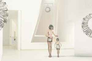 Futuristische minimalistische Figuren von Christine von Diepenbroek