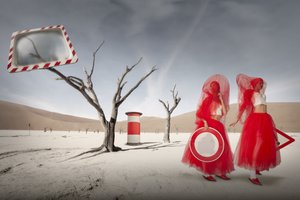Roter Schleier Wüste von Christine von Diepenbroek