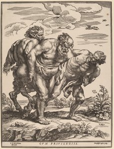 Silen begleitet von einem Satyr und einem Faun