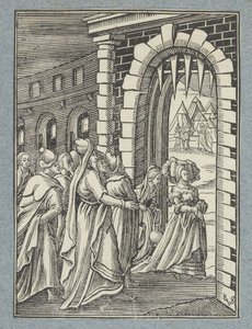 Judith und ihre Magd auf dem Weg zu Holofernes von Christoffel van Sichem (II)