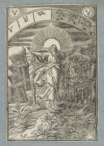 Vierter Schöpfungstag: Schaffung von Sonne, Mond und Sternen von Christoffel van Sichem (II)