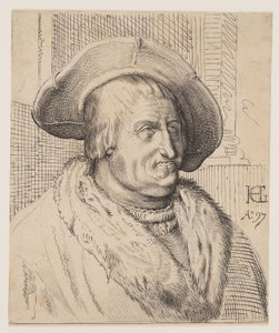 Fantasieporträt eines alten Mannes mit Hut von Christoffel van Sichem I