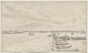 Blick von der Batterie auf die Stadt von Christoffer Wilhelm Eckersberg