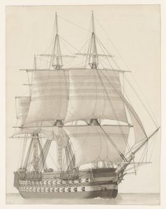 Schiff der russischen Linie von Christoffer Wilhelm Eckersberg