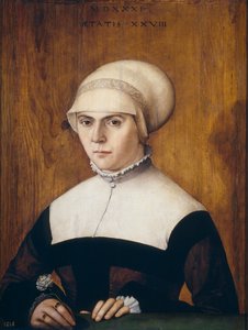 Porträt der 28-jährigen Ehefrau von Jörg Zurer, Goldschmied aus Augsburg von Christoph Amberger