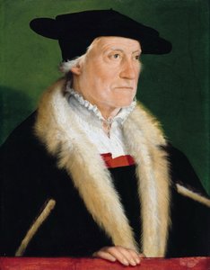 Porträt des Kosmographen Sebastian Münster, um 1550 von Christoph Amberger