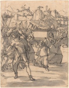 Josua und die Israeliten vor den Mauern von Jericho