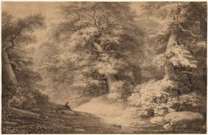 Ein Buchenwald mit einem ruhenden Reisenden, 1803