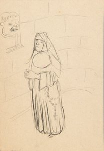 Skizze einer Nonne von Christoph Voll