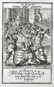 Eleazar akzeptiert bereitwillig die Todesstrafe, Makkabäer 1695