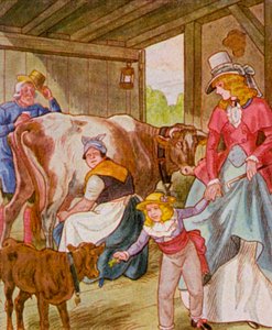 Besuch im Kuhstall von Christophe (1856 1945)