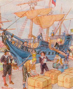 Hafen mit Tabakballen von Christophe (1856 1945)