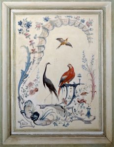 Vögel im großen Wohnzimmer des Schlosses von Champs-sur-Marne
