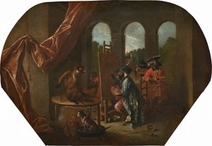 Singerie: Der Maler, ca. 1739