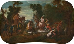 Singerie: Das Picknick, um 1739