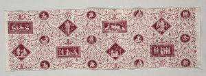 Streifen aus kupferplattenbedruckter Baumwolle, 1795-1799