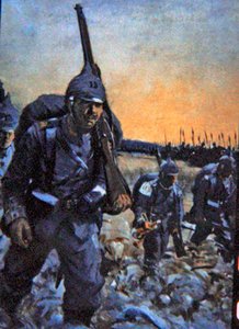 Deutsche Infanterie von 1914 in Felduniform