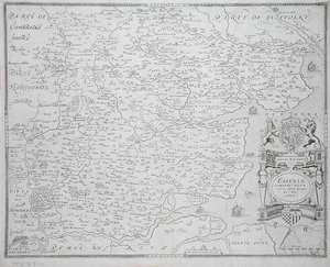 Karte von Essex, graviert von William Web, veröffentlicht 1645