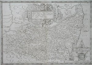 Karte von Suffolk, graviert von William Web