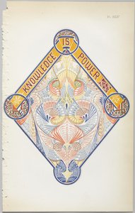 Die Kunst des dekorativen Designs: mit einem Anhang, der die Stunden des Tages angibt, zu denen Blumen öffnen, veröffentlicht von Day & Son, London, 1862 von Christopher Dresser
