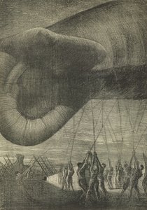Ein Beobachtungsballon wird nachts heruntergezogen, 1918 von Christopher Richard Wynne Nevinson