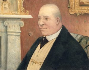 Er gewann ein Vermögen...Aber er verlor einen Sohn. Porträt von Mr. Moat (gest. 1940), dem Butler der Familie Sitwell, 1918 von Christopher Richard Wynne Nevinson