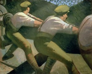 Laden eines Gewehrs in den Schützengräben von Christopher Richard Wynne Nevinson