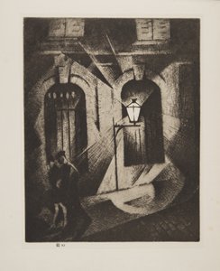 Unheimliche Pariser Nacht, veröffentlicht 1929 von Christopher Richard Wynne Nevinson