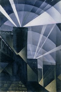 Die ersten Suchscheinwerfer am Charing Cross von Christopher Richard Wynne Nevinson