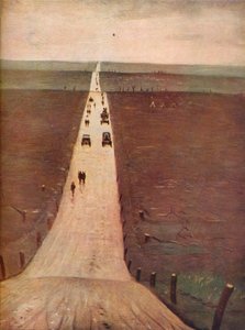 Die Straße von Arras nach Bapaume von Christopher Richard Wynne Nevinson