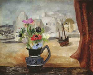 Anemonen in einem Fenster in Cornwall von Christopher Wood