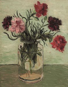 Nelken in einem Glasgefäß von Christopher Wood