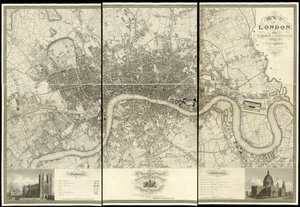 Karte von London, aus einer tatsächlichen Vermessung in den Jahren 1824