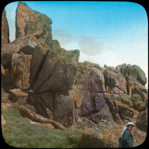 Ladies Wishing Chair, Logan Rock, bei Treen, Cornwall, späte 19. oder frühe 20. Jahrhundert von Church Army Lantern Department