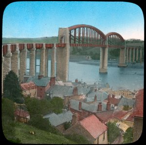 Royal Albert Bridge, Saltash, Cornwall, spätes 19. oder frühes 20. Jahrhundert