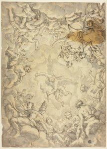 Prometheus, der Feuer vom Olymp nimmt von Cigoli