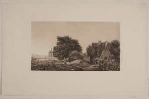 Landschaft mit Mühle