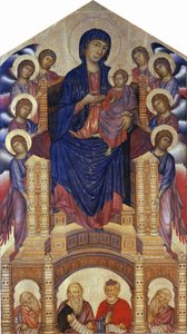 Santa Trinita Maestà (Madonna auf dem Thron; Madonna mit Kind auf dem Thron mit acht Engeln, Santa Trinita Madonna)