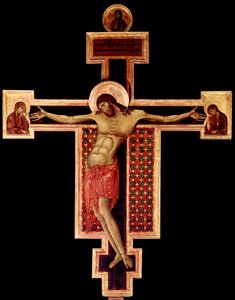 Kruzifix Detrempe auf Holz von Cimabue (Cenni di Pepo) (1272-1302) 1268-1271 Dim. 336x267 cm Arezzo, Chiesa di San Domenico