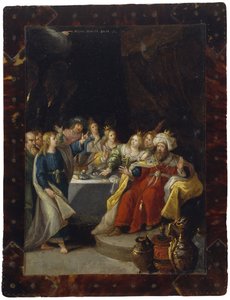 Das Festmahl des Belsazar, ohne Datum von Circle of Frans Francken the Younger