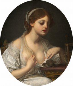 Mädchen mit Vögeln