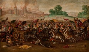 Die Verbrennung Jerusalems durch Nebukadnezars Armee von Circle of Juan de la Corte